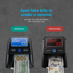 Counterfeit Bill Money Detector Machine, Fake Dollar Detection KHIPPUS K630