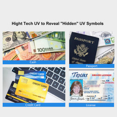 UV Counterfeit Bill Money Detector, Portable, Rechargeable, Lightweight, Bills