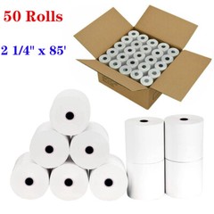 50 Rolls 2 1/4″ x 85′ Thermal POS Receipt Cash Register Tape Credit Card Paper