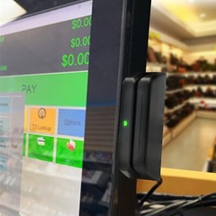 MSR123 3 Track Magnetic Stripe Swipe Reader POS Credit Card Swiper, USB Cable