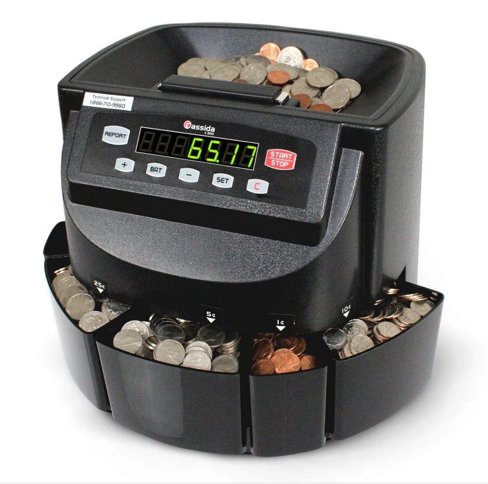 NIB Cassida C200 Digital Coin Sorter