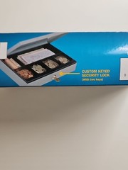 MMF Industries Steel Low Profile Cash Box with Security Lock 2 Keys