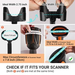 Universal Barcode Scanner Stand Hands Free Scanning Reader Cradle Wall Mountable