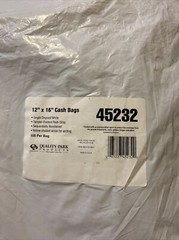 Cash Bags 12”x16” By Quality Park Products 100 Per Bag. New- Open Bag