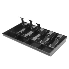 Cash Money Tray Replacement 5 Bill/ 4 Coin Drawer Register free size, black
