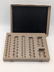Nadex Coin Counter Handling Tray With Lid 6 Compartment Coin Sorter Teller Cashi