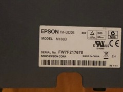 Epson TM-U220B Micros POS IDN Receipt Printer and power supply