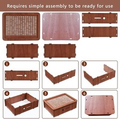 $10000 Money Saving Challenge Box Cash Vault Wooden Savings Box Cash Saver w/pen