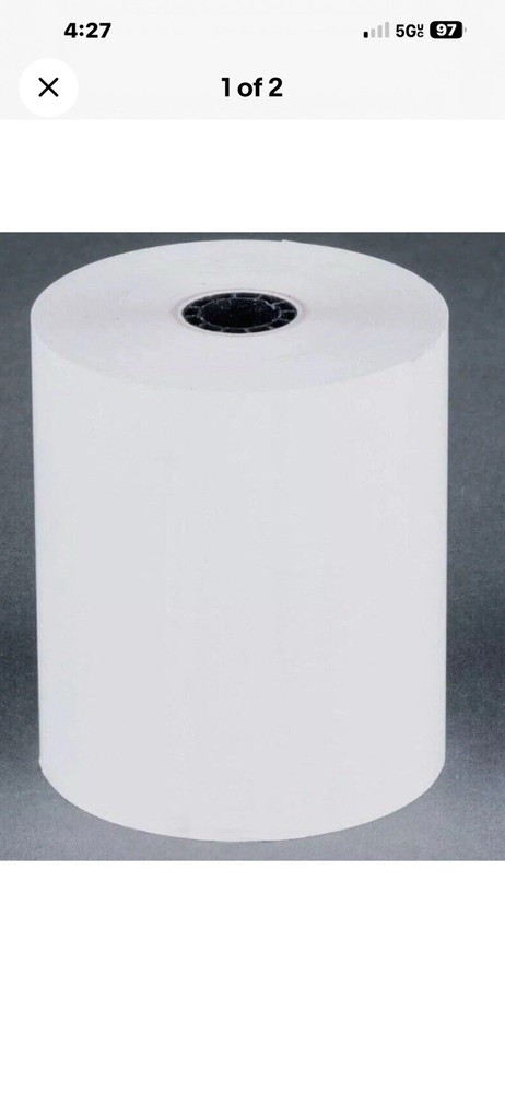 Thermal Receipt Paper Cash Register Tape 3-1/8″ X 305′ Width 3.125 New 24 Rolls￼