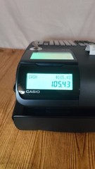 Casio PCR-T500 Electronic Cash Register w/ Operating & Drawer Keys Tested Works!