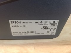 Epson TM-T88IV POS Thermal Receipt Printer M129H With Power Cord Tested Working