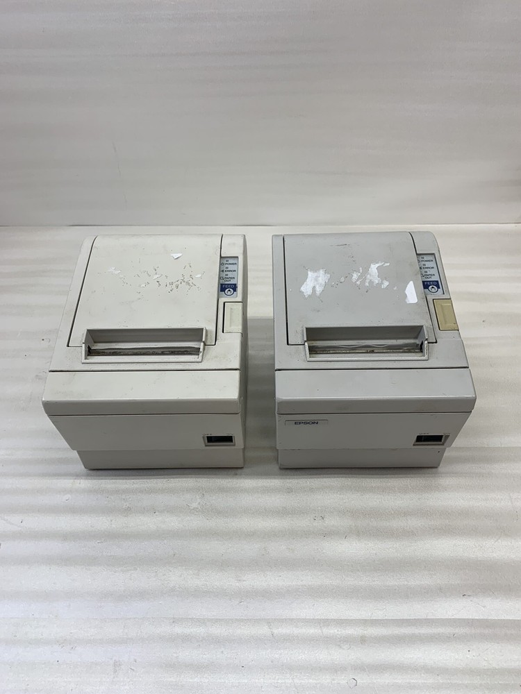 Epson TM88 III M129C Receipt Printer lot of 2 MISSING POWER CORDS
