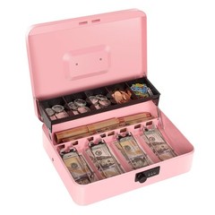 Cash Box with Combination Lock, Metal Money Box for Cash Register, Large Cash…
