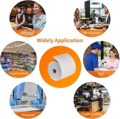 3-1/8″ x 230′ Thermal Paper Receipt Rolls White 10 Rolls POS Cash Register Tape