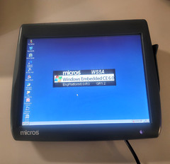 Micros WS5A Workstation Touchscreen POS Terminal/Register 400814-101 with Stand