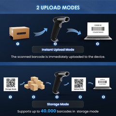 Eyoyo USB Handheld 2D Wireless Bluetooth Barcode Scanner for Inventory Store PC