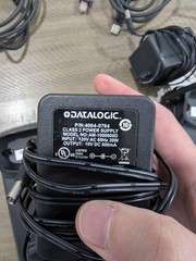 (3) Datalogic 7000BT Scanners With Base Stations/AC Power Cord/Ethernet USB
