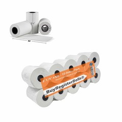 (10 rolls) 2 1/4 X 50 Thermal Paper Rolls 48 GSM Verifone Vx520 Ingenico ICT2…