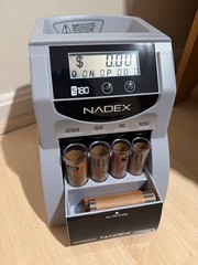 Nadex S180- Automatic Coin Counter and Sorter Machine (w/ extra coin sleeves)