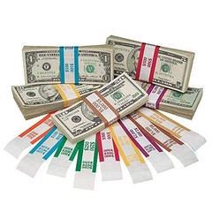 Assorted Money Bands – 1000 Self-Sealing Bill Straps, Color-Coded Denominations