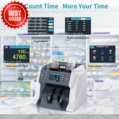 Mixed Denomination Money Counter Machine Multi Currency CIS UV MG IR US