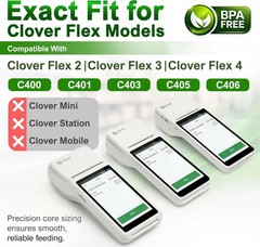 Clover Flex Thermal Paper – 2 1/4″ x 55′ – 50 Rolls BPA-Free