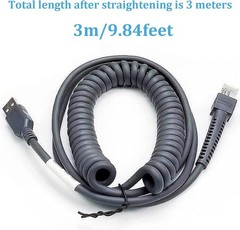 USB Cable for Symbol Zebra Motorola Barcode Scanner, USB to RJ45 Cable, CBA-U…