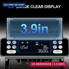 Money Counter Machine with Value Count for USD and EUR, UV MG IR Counterfeit Det