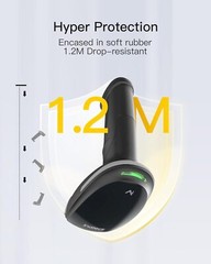 Inateck 1D Barcode Scanner Bluetooth Handheld AI Scanner Wireless W/APP SDK Gray