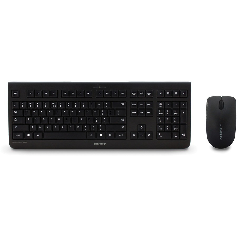 Cherry DW 3000 2.4GHz Wireless Keyboard & 1200dpi Mouse Bundle Black JD-0710EU-2