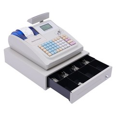 LCD Display Electronic POS System 48 Keys Cash Register For Retail with Drawer