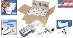 2 1/4″ inch x 50’ft Thermal Paper 50 Rolls, BPA Free Receipt Paper, 58mm Ther…
