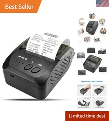 Bluetooth Receipt Printer, 58mm Mini Thermal POS Printer Portable Personal Bi…