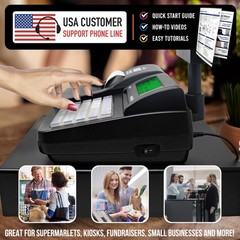 Nadex CR260 Cash Register, Steel Drawer, Fast Printing, User-Friendly Interface