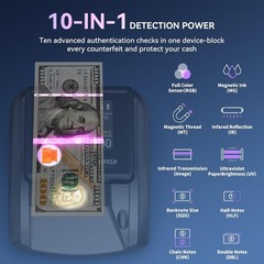 PONNOR AL-135T Counterfeit Bill Money Checker Machine with 3″ Digital Screen New