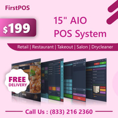 15” All in One Touchscreen POS Cash Register Till System for All Businesses