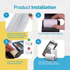 (50 Rolls) Thermal Receipt – 2 1/4″ x 150ft Long – White, Smooth, Biodegradable