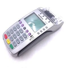 Verifone VX520 CTLS Dual Comm Credit Card POS Machine Silver w/ Adapter Charger