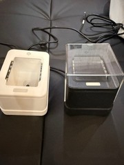 Set of 2 USB Barcode and QR Code Readers White and Black with Stand Mint