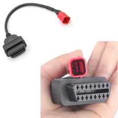 Motorcycle 6 Pin Euro5 OBD Adapter KTM Piaggio Vespa ECU Diagnostic Plug Cable