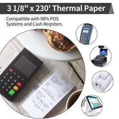 3-1/8 x 230ft Thermal Receipt Paper Rolls Cash Register Paper Rolls Thermal P…
