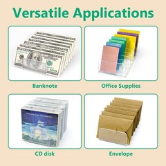 2 Packs Acrylic Organizer Plastic Desk Cash Tray,7 Section Divided Vanity Org…