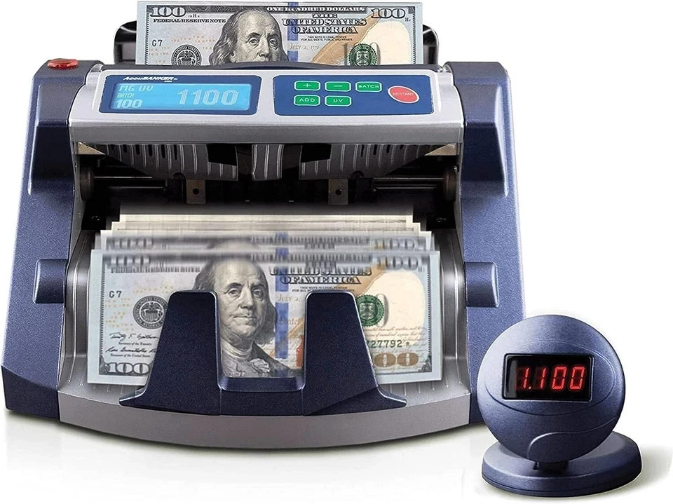 AccuBANKER AB1100PLUS Bill Counter Speed 1500/Min w/UV Counterfeit Detection, UL