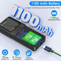 Mini Portable 1D Wireless Barcode Scanner, Bluetooth and 2.4Ghz and USB All in o
