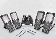 LOT of 4x Symbol Motorola MC9090G MC9090-GF0HBEGA2WR CE Barcode Scanner +CHARGER