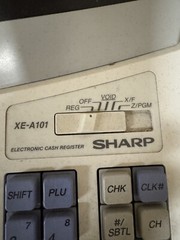 Sharp XE-A101 Electronic Cash Register Cash Drawer High Contrast, NO KEY (WORKS)