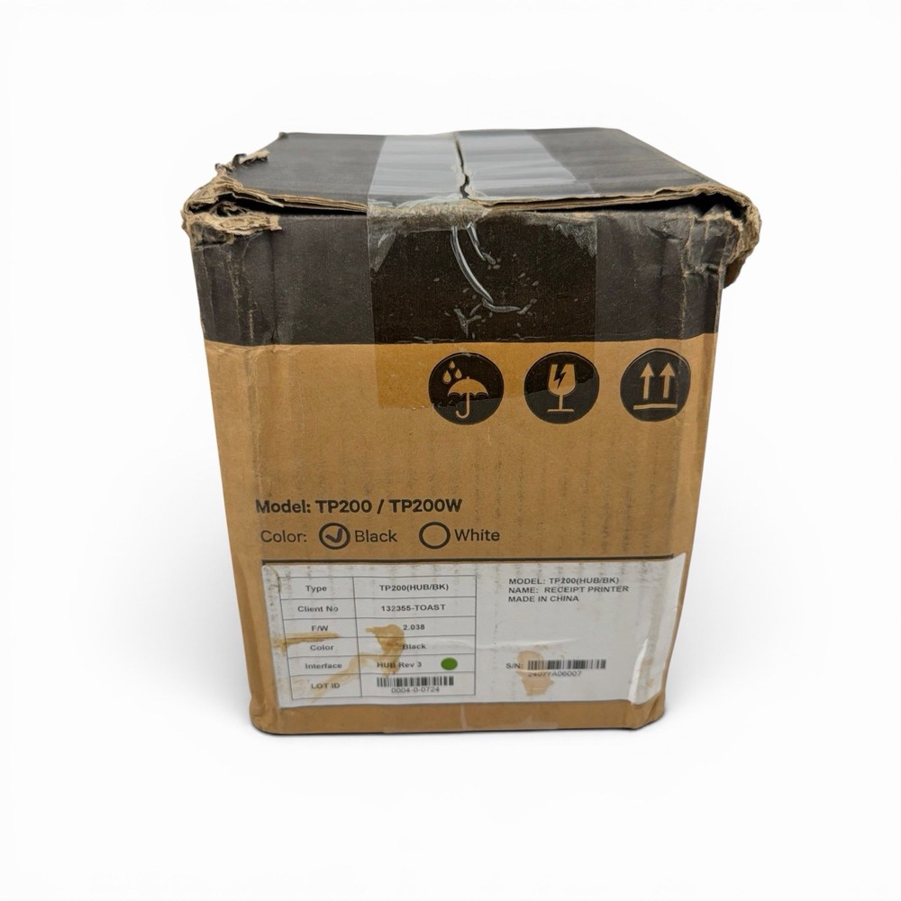 Toast TP200 / TP200W Black Receipt Printer HUB/BK Free Shipping