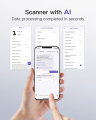 Inateck 2D Bluetooth Barcode Scanner AI Wireless QR Code W/ Smart Charging Base