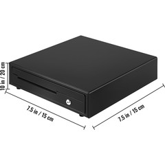 Cash Drawer 16″ Cash Register POS System 3 Unlocking Ways RJ11/RJ12 Square