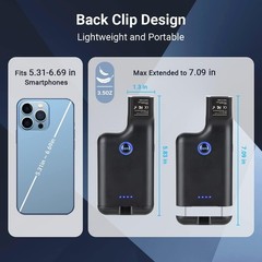 Wireless Portable Barcode Scanner Back Clip 3 in 1 2.4GHz Wireless & USB Wired &